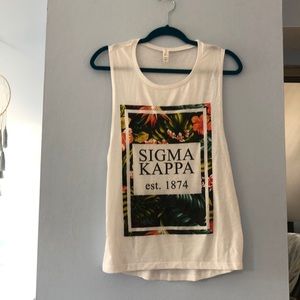 Sigma Kappa Flowy, Floral Tank Top